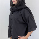 شومیز باکسی مشکی مدل لوفن