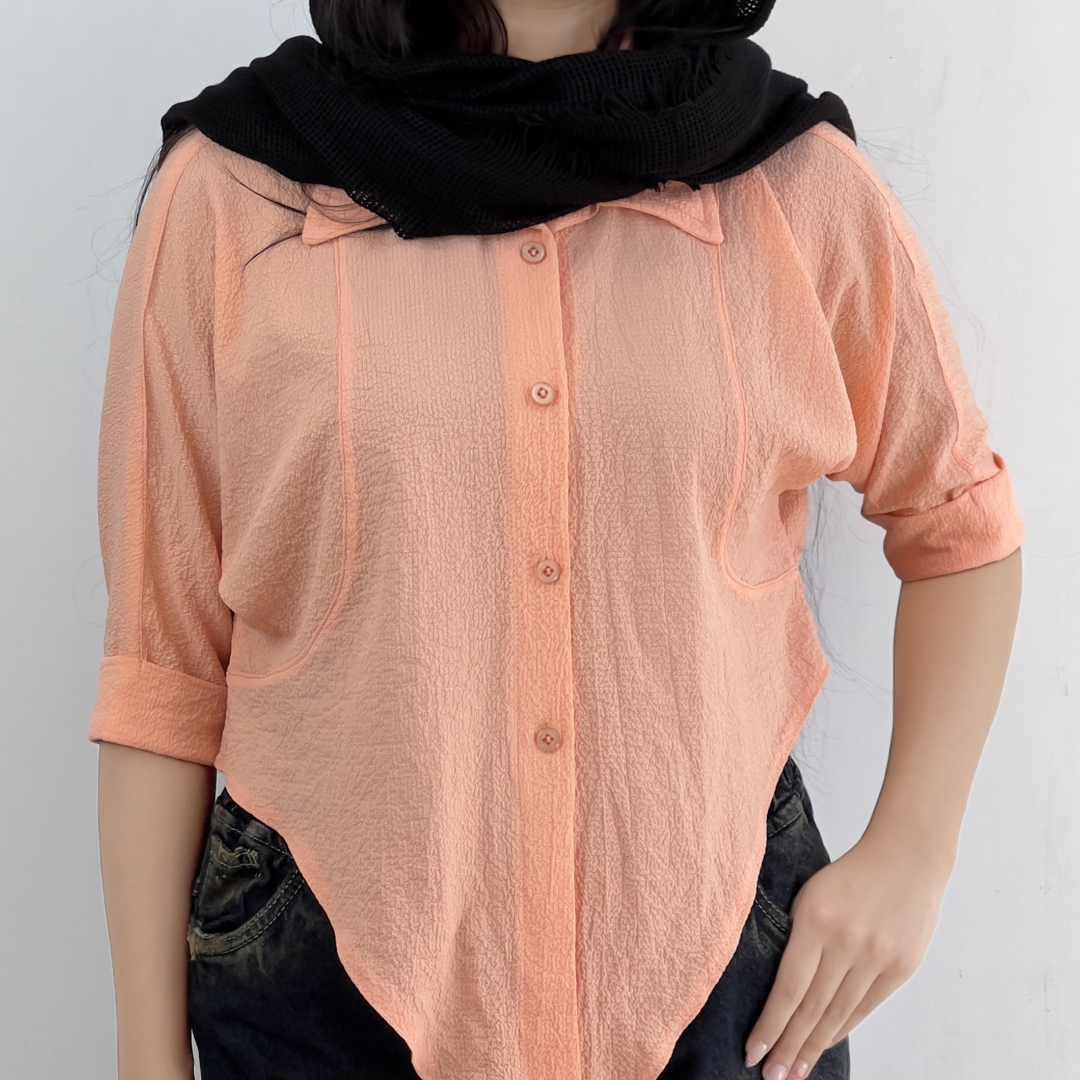شومیز باکسی گره ای