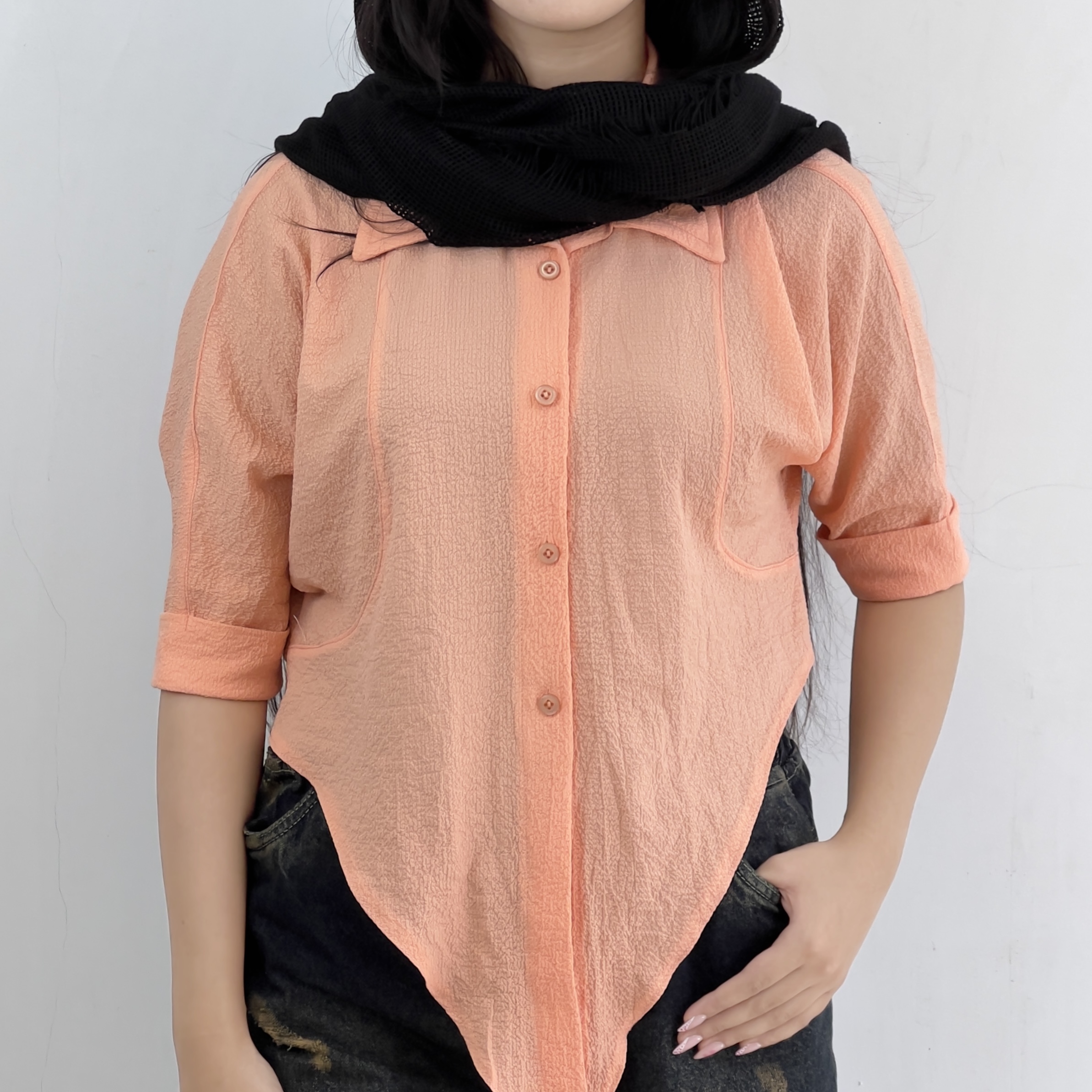 شومیز باکسی گره ای
