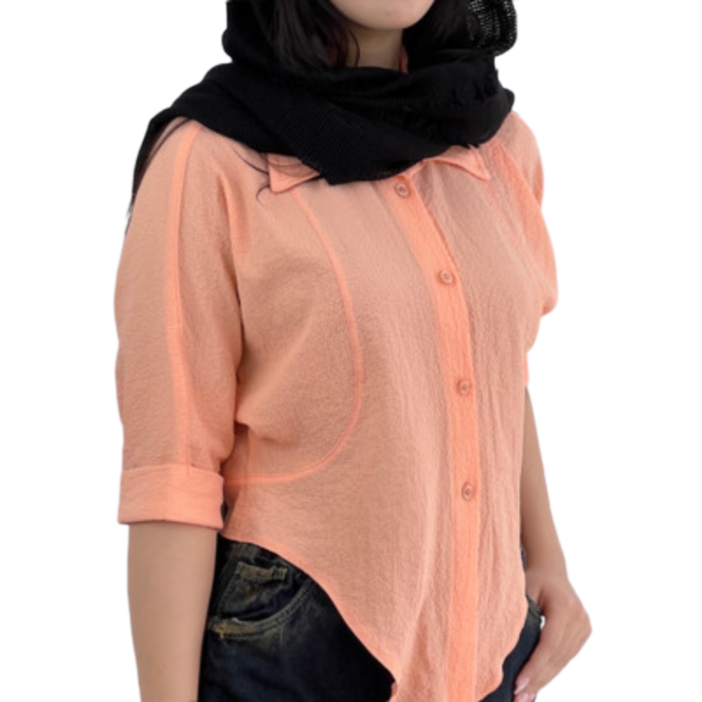 شومیز باکسی گره ای