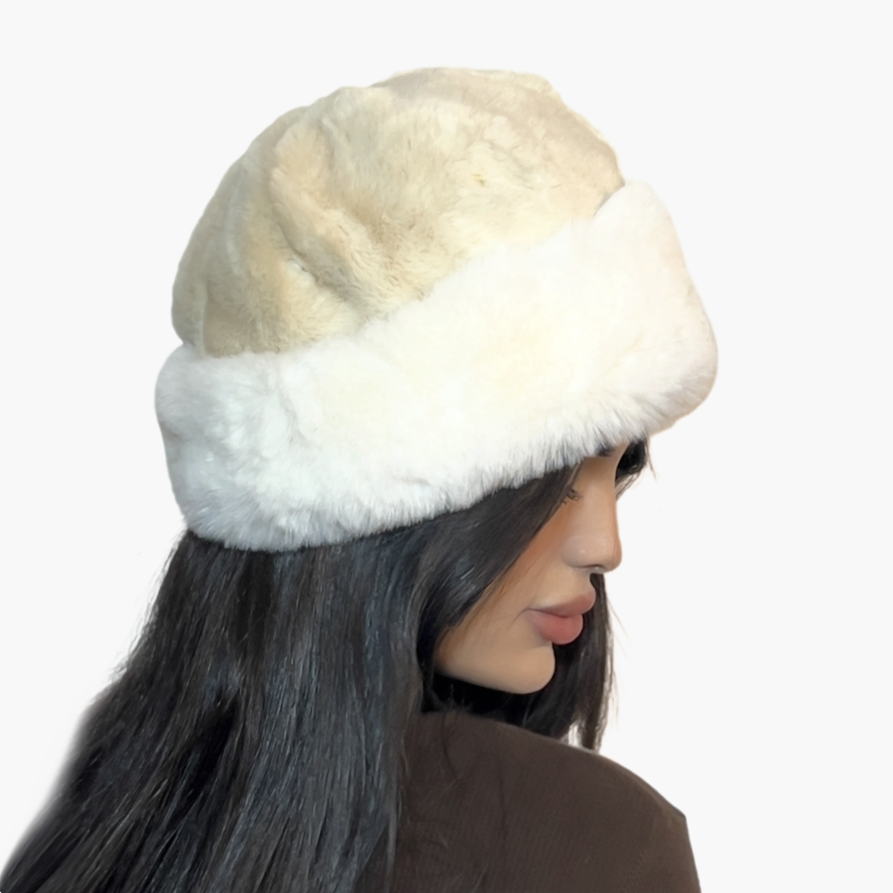 کلاه سفید کرم روسی مدل ساده