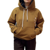 هودی قهوهای تو کرک مدل لبخند